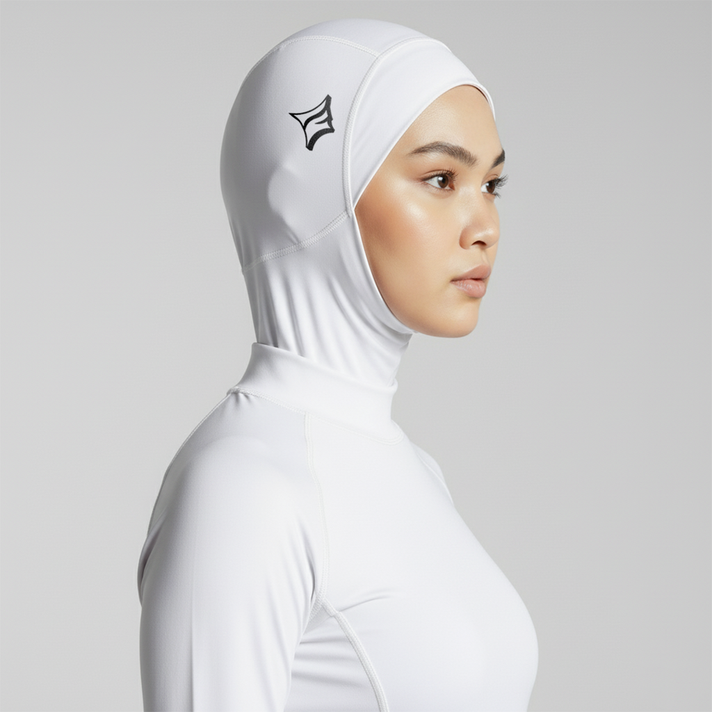 Hijab Motion – Ultra-Léger & Respirant, Blanc