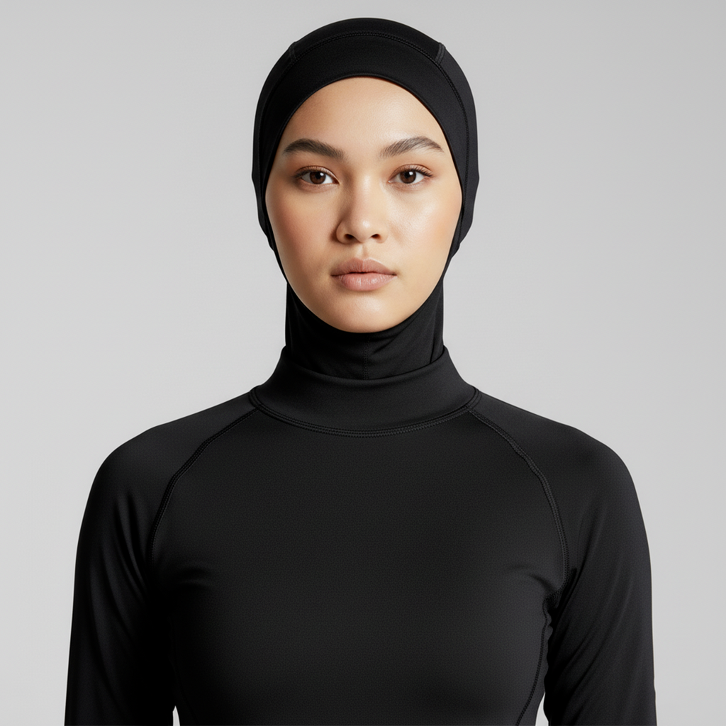 Hijab Motion – Ultra-Léger & Respirant, Noir