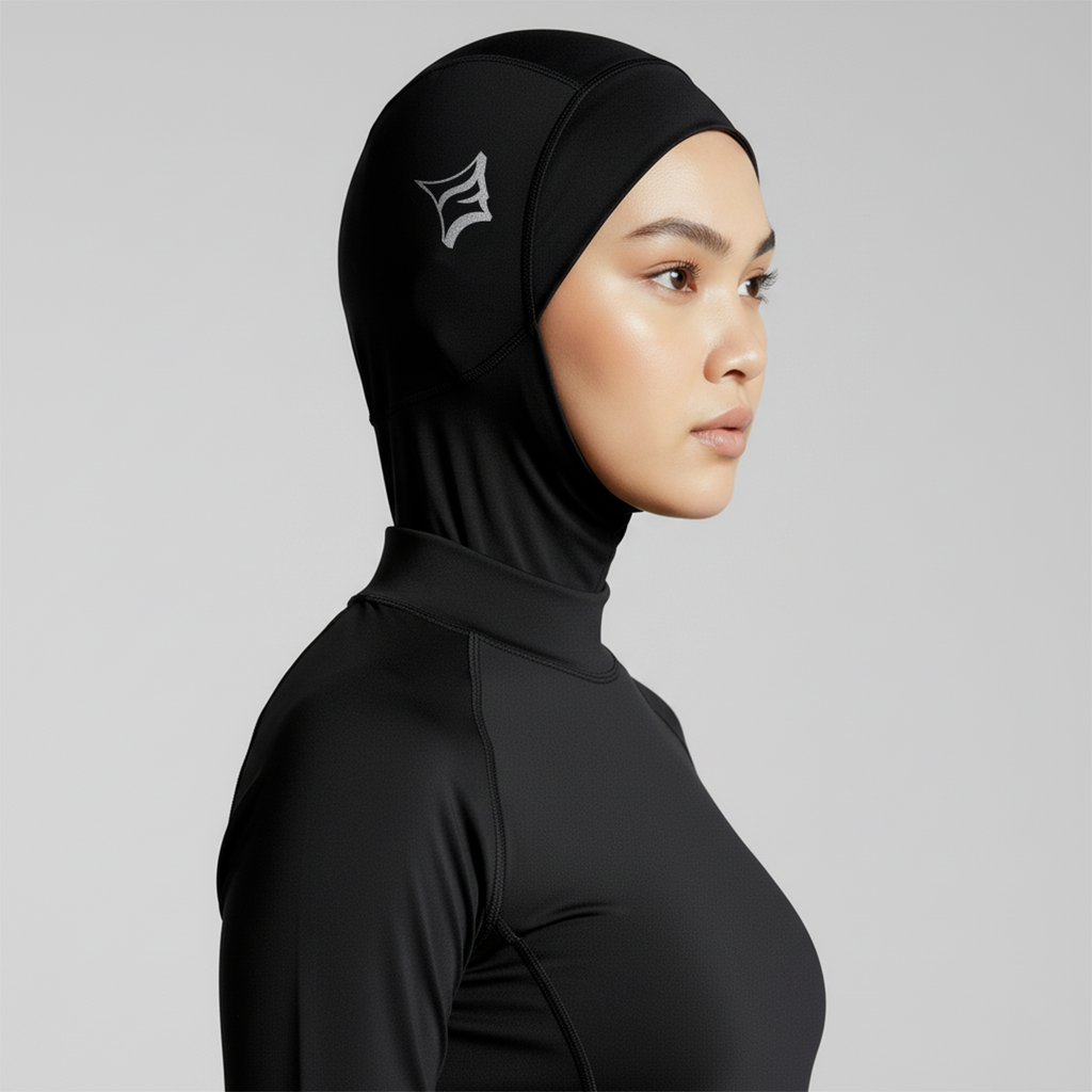 Hijab Motion – Ultra-Léger & Respirant, Noir